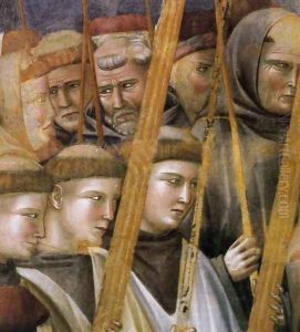 Legend of St Francis- 22. Verification of the Stigmata (detail 2) 1300 by Giotto Di Bondone