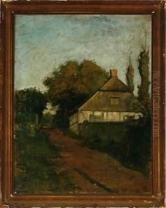 The Old Stable At Albertinelyst Farm, Denmark by Karl Madsen