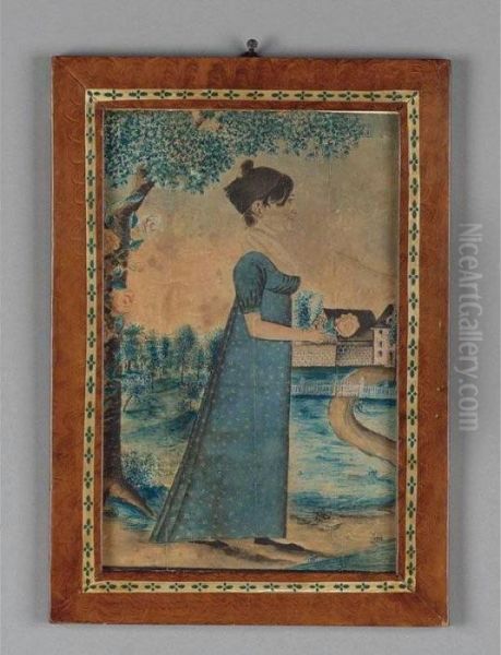 A Woman In A Blue Dress - view 1