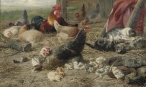 Kippen In Het Neerhof: In The Barnyard