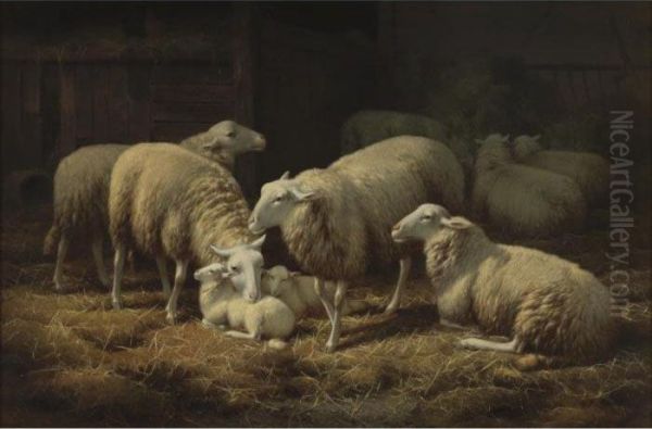 Sheep In The Stable - view 1