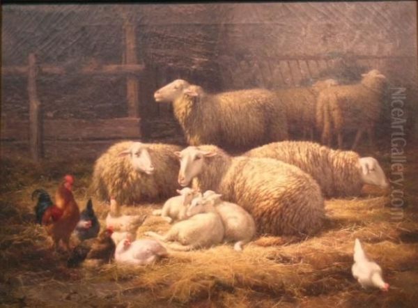 Sheep In Stable - view 1