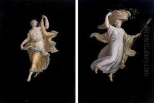 Pompeian Allegorical Figures by Michaelangelo Maestri