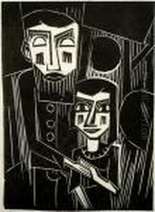 Selbstbildnis Mit Tochter 1920 Selbstbildnis Mit Tochter 1920