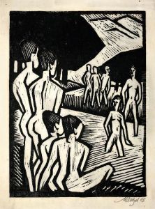 Knabengruppe Am Fluss. 1915 Knabengruppe Am Fluss. 1915