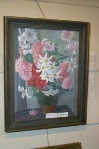 Blumenstilleben. Bezeichnet E. Maetzel 42 by Emil Maetzel
