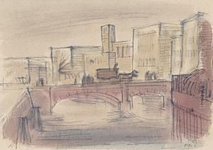 Berlin-spreebrucke by Dorothea Maetzel-Johannsen