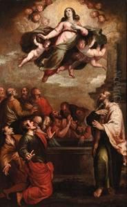 The Assumption Of The Virgin by Francesco Maffei