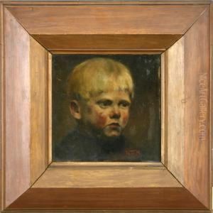Portrait Of A Blond Boy by Valdemar Magaard