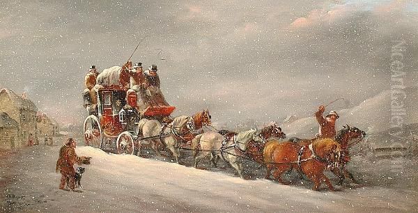 A Winter Coaching Scene. - view 1