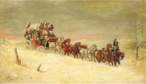 Coach And Horses In The Snow