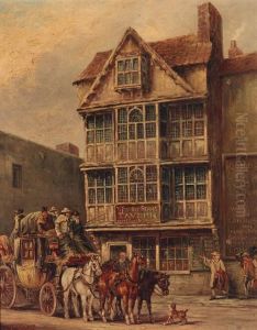 The Bristol To Bath Mail Coach Outside The Fourteen Starstavern by John Charles Maggs