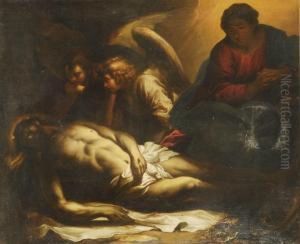 Compianto Sul Cristo Morto by Stefano Magnasco