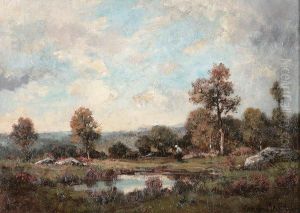 Boisiere Au Bord De La Mare by Camille Magnus