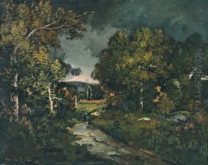 Paysanne Dans La Foret by Camille Magnus