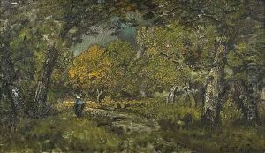 Paysanne Dans La Foret by Camille Magnus