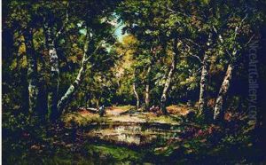 Etang En Foret De Fontainebleau by Camille Magnus