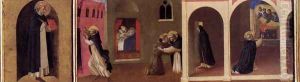 Virgin with Child and Four Saints (detail of the predella 1) by Giotto Di Bondone