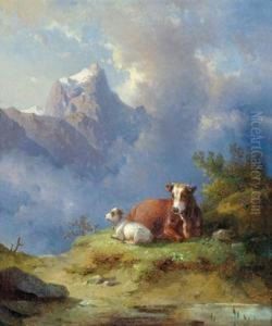 Auf Der Hochalm by Edmund Mahlknecht