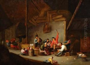 Vrolijke Drinkers In Een Herberg