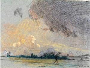 Rieux Pastel Et Fusain Sur
Papier Gris Bleu. Signe En Bas A Droite Et Titre Au Milieu 16 X 21.70 Cm by Diogene Ulysse N. Maillart