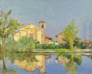 Paesaggio Con Chiesa by Gianni Maimeri