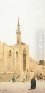 Figures By A Mosque