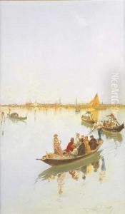Venezia, Barche In Laguna by Raffaele Mainella
