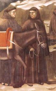 Legend of St Francis 14. Miracle of the Spring (detail) by Giotto Di Bondone