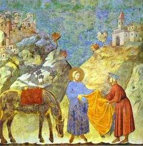 St Francis Giving His Cloak To A Poor Man 1295-1300
