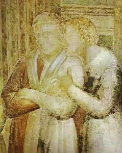 The Feast Of Herod Detail 2 1320s by Giotto Di Bondone