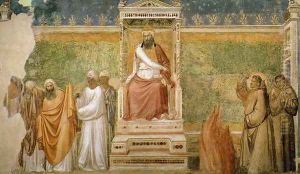 Scenes from the Life of Saint Francis 6. St Francis before the Sultan (Trial by