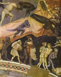 The Last Judgement Detail 3 1304-1306 by Giotto Di Bondone