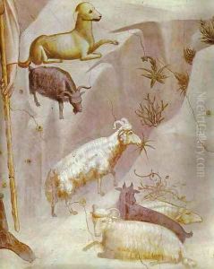 Joachims Dream Detail 1304-1306 by Giotto Di Bondone