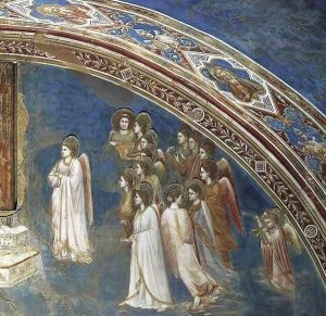 No. 13 God Sends Gabriel to the Virgin (detail) 2 by Giotto Di Bondone