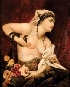 La Charmeuse De Serpents. by Hans Makart