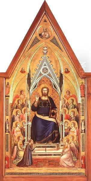 The Stefaneschi Triptych Christ Enthroned - view 1