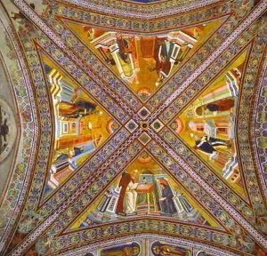 Vault Of The Doctors Of The Church 1290-1295 by Giotto Di Bondone