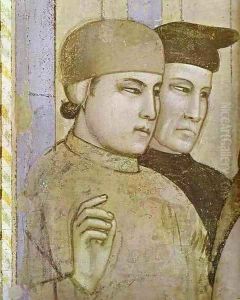 Death Of St Francis And Inspection Of Stigmata Detail 2 1320s by Giotto Di Bondone