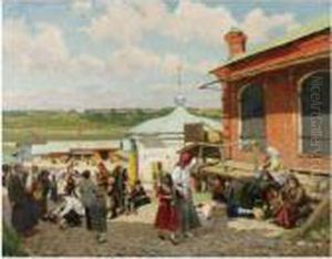 View Of Plyos by Aleksander Vladimirovich Makovskii