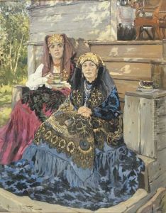 The Tea Drinkers by Aleksander Vladimirovich Makovskii