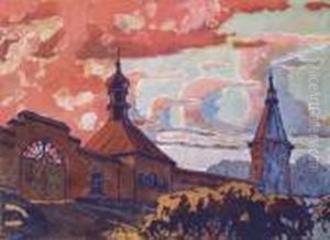 A Monastery Entrance by Aleksander Vladimirovich Makovskii