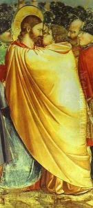 Kiss Of Judas Detail 1304-1306 by Giotto Di Bondone