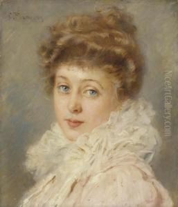 Portrait Of An Elegant Woman by Konstantin Egorovich Makovsky