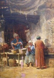 Une Boutique A Caire by Konstantin Egorovich Makovsky
