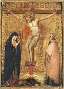 The Crucifixion with the Virgin and Saint John the Evangelist by Giotto Di Bondone