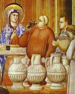 The Wedding Feast At Cana Detail 1304-1306 by Giotto Di Bondone