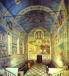 View Of The Interior Towards The Entrance 1304-1306 by Giotto Di Bondone