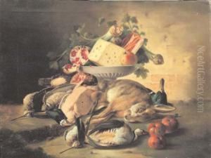 Natura Morta Di Frutta, Verdura E Selvaggina by Francesco Malacrea