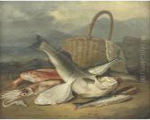 Natura Morta Con Pesci In Riva Al Mare by Francesco Malacrea